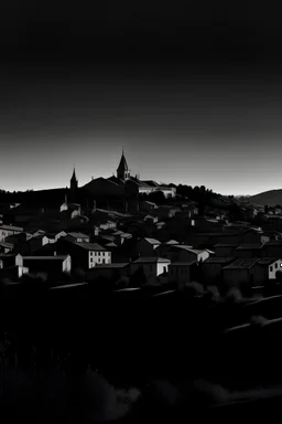 skyline of the town Cehegín in black