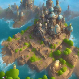 architecture concept in dofus，vertical view