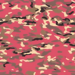 a highly detailed oil painting of seamless camouflage pattern, pinks and reds