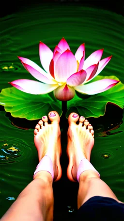 Lotus flower feet