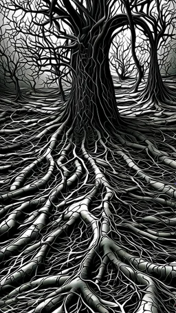 black vein, human veins, mixing together a lot of them, like a forest, big and small veins a lot of them