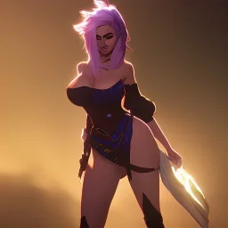 a busty fantasy folk hero in a sensual dress dancing by moonlight