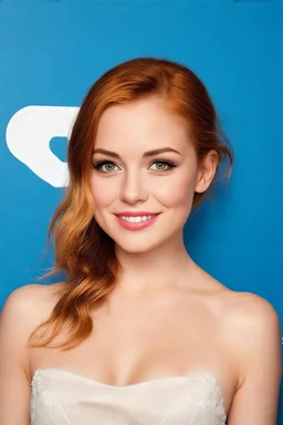 Debby Ryan, 32-year-old American actress, photorealistic 4K, cinematic lighting, heart-shaped face, porcelain fair skin with warm undertones, high cheekbones, soft peach blush, large almond hazel eyes flecked with green and amber, long curled lashes, soft arched brows, straight narrow nose with rounded tip, full lips with defined cupid’s bow in matte rose, auburn hair with copper highlights, mid-back length, voluminous waves, deep side part, slender hourglass frame