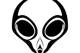 alien head clip art stencil