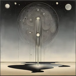 Braille art, abstract surrealism, by kay Sage and Colin McCahon, silkscreened mind-bending illustration; album cover art, asymmetric, Braille language glyphs, dark shines, abstract surrealism, by Brian Despain