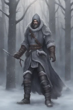 fantasy winter rogue man