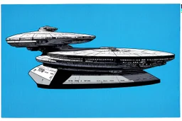 the uss enterprise 1701 from star trek directed by HR GiGER drawn by Andy Warhol