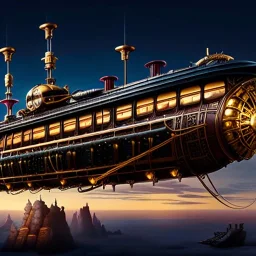 fullbody Drawing of 'sketch of steampunk Airship as in the movie mortal engines(2018)',intricate detail,andrea bonelli,Kilian Eng,Ohrai,evan lee,Aleksandr Sidelnikov,KyuYong Eom,three quarters frontal aerial view,toned colors,32k