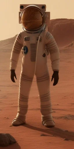 an astronaut in Mars, highly detailed