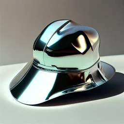 futuristic chrome hat