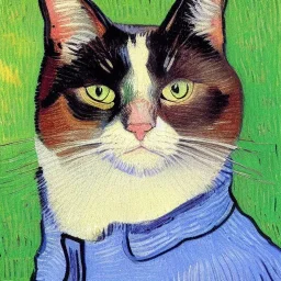 Portrait of a cat by Van Gogh