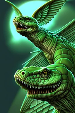 Reptilian angel, scary, barf art, highly detailed pixel art,