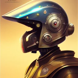 grand scam man with helmet and bigger plans, book cover illustration art