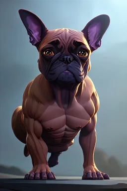 alien french bulldog musculature hulk body HD strong french bulldog hulk marvels Warcraft 64k