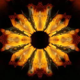 yellow and orange kaleidoscope