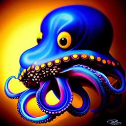 Realistic portrait of an octopus in the style of Chris Ryniak