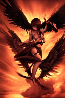 Explosive image of a fallen angel