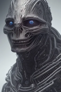 evil berserker, alien, tron, bitcoin eyes, 8k, finely detailed, dark light, photo realistic, hr giger