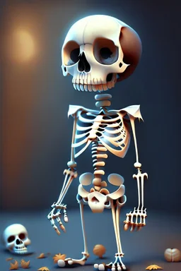 A cute halloween skeleton