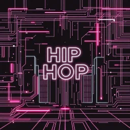 Hip Hop Wireframe & Glitch Background