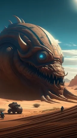 sci fi planet, space monster desert