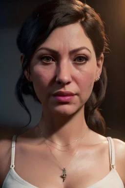 Realistic image, waist up portrait, hybrid made up of a woman, the muppet head replaces the human one ,concept art, smooth, unreal engine 5, god lights, ray tracing, RTX, lumen lighting, ultra detail, volumetric lighting, 3d, finely drawn, high definition, 4k.