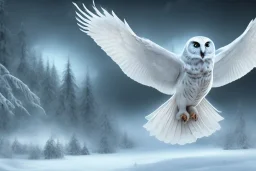 snow OWL wings attack