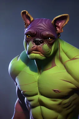 alien french bulldog musculature hulk body HD strong french bulldog hulk marvels Warcraft 64k