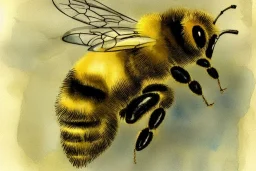 bee watercolour, gustave doré art, trending on artstation