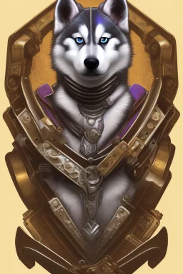 steampunk husky gamer logo tambs