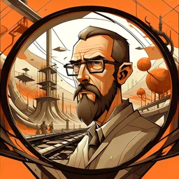 erstelle eine illustration von der egoperspektive, half life
