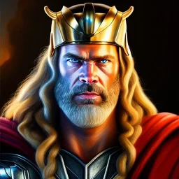 ultra detailed fullbody portrait of Thor , extremely detailed digital painting, intrincate, extremely detailed face,crystal clear Big Glowing eyes, mystical colors , perfectly centered image, perfect composition, rim light, beautiful lighting, 8k, stunning scene, raytracing, in the style of robert e howard and pablo oliveira and Ken Kelley