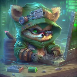 Teemo from League of Legends, as a Hacker