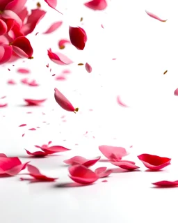 Cherry petals flying