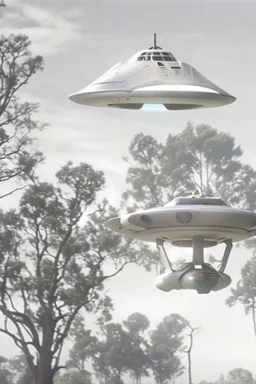 a group of [school kids] see a saucer shaped ufo::25 flying over tall pine trees, year is 1966 in color, concept art, by Asaf Hanuka, by Weta Digital, Electric Colors, Screen Space Global Illumination, in a symbolic and meaningful style