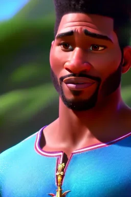 hyper realist, hyper detailed, stunningly handsome black man, MO-DI CARTOON style