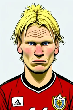 Erling Braut Holland Norwegian football player cartoon 2d