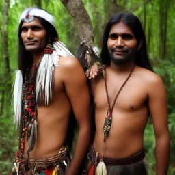 handsome Brazilian indian spirit protector of the forests