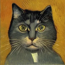 Portrait of a cat by Van Gogh