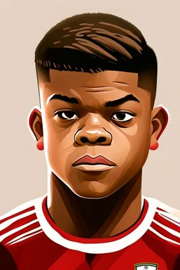 Leon Bailey Footballer ,cartoon 2d