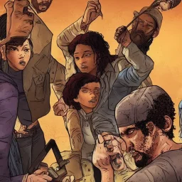 Clementine from the walking dead telltale art kill Abel look like the game