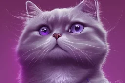 a purple cat