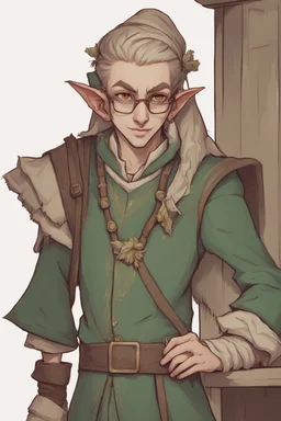 A DnD character. An deceitful Elf merchant.