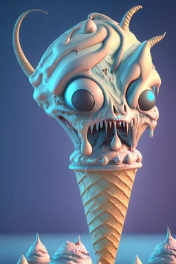 ice cream alien ,highly detailed, artstation, sharp focus,4k