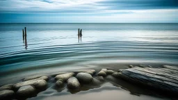 Mighty, crashing ocean breakers tenderly embracing the tranquil, mirrored waters of an introspective lake. The lake, a benevolent, protective sibling to the charming, playful puddle beside it.