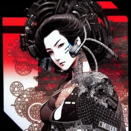 beautiful cyberpunk woman, hyper detailed, hyperdetailed, intricately detailed, illustration by <Katsushika Hokusai> <Yoji Shinkawa>,