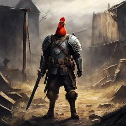 The Chicken Post Apocalyptic Soldiers stood at the edge of their fortified barn, their feathers ruffled with anticipation. Captain Galen Stormfeather had called for a meeting, his voice resonating with authority amidst the assembled warriors. The time had come to prepare for an audacious attack.The target was the stronghold of the Mutant Marauders, a ruthless faction that terrorized the survivors of the apocalypse. Their fortress, a towering structure nestled amidst the ruins, housed their leade