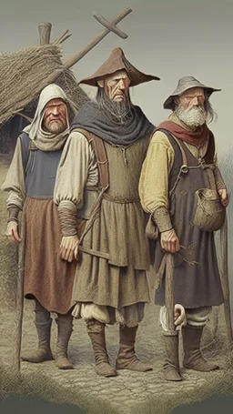 medieval farmer group