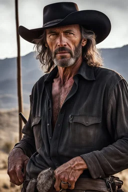 Full Color - Extremely muscular The Outlaw Jose Wales, in the style of Clint Eastwood, 4k, 8k, 16k, 32k. 100k UHD, ultra hyper resolution, extremely detailed, hyper-realistic, photorealistic, Realism Engine, EpicPhotoGasm, Realistic Vision V51, Realistic Stock Photo, ProtoVision, Realism Engine, RealVis XL, Zavy Chroma XL, RealVisXL v4, Realistic Vision V5.1, AbsoluteReality v1.8.1, 100k Super UHD professional quality photograph, full body portrait, Extremely colorful,