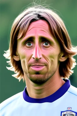 Luka Modric Croatian soccer player 2d cartoon